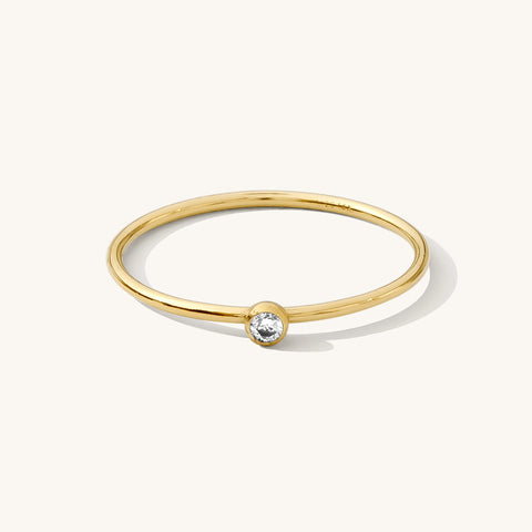 Tiny Solitaire Ring | Simple & Dainty