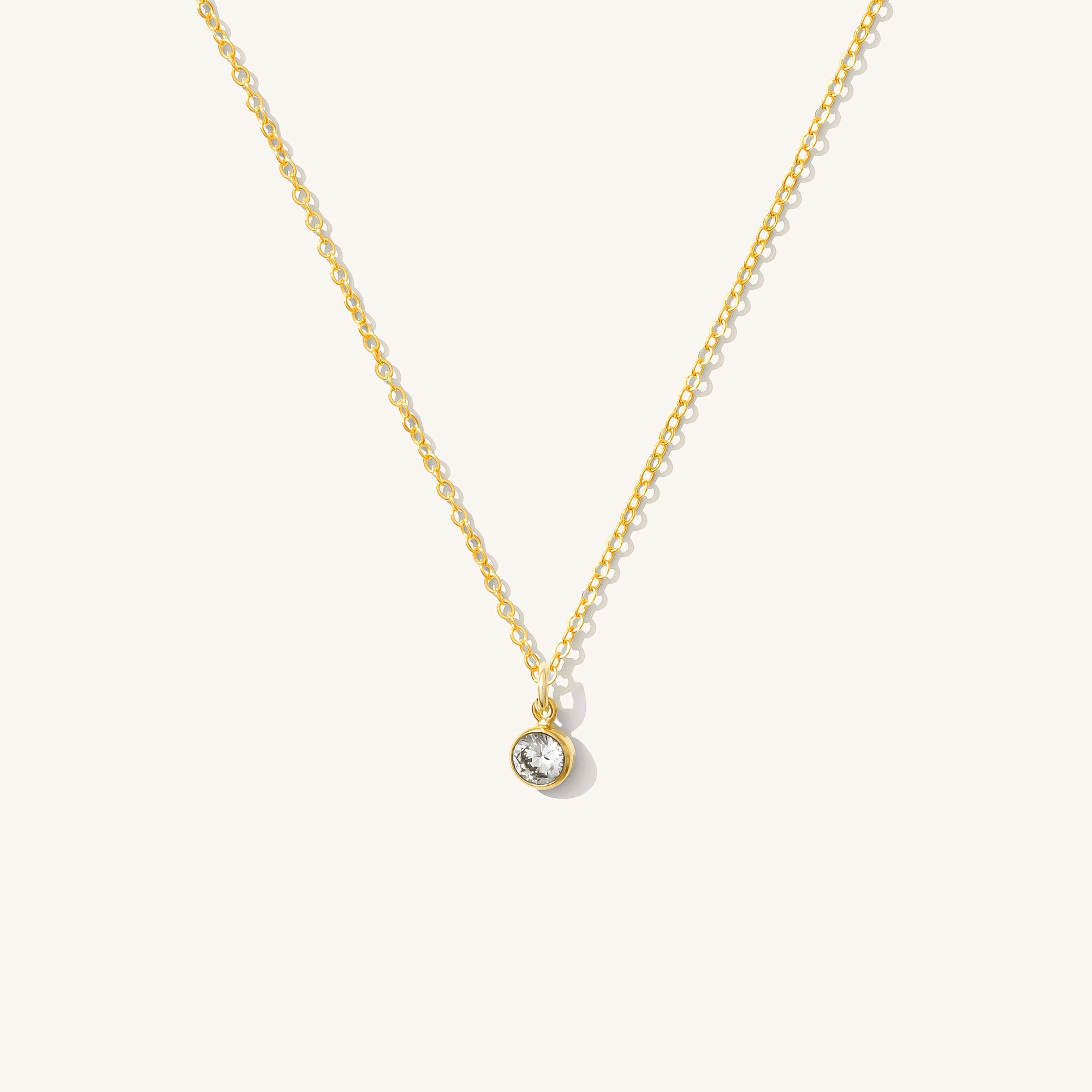 Tiny Solitaire Necklace | Simple & Dainty