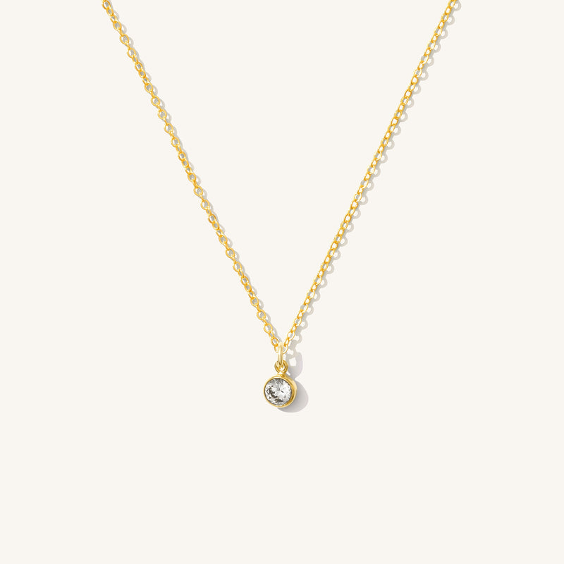 Tiny Solitaire Necklace
