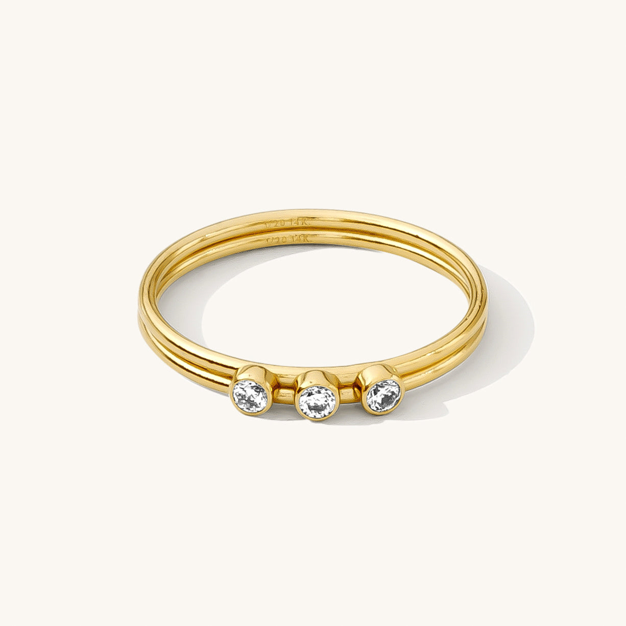 Triple Diamond Ring | Simple & Dainty Jewelry