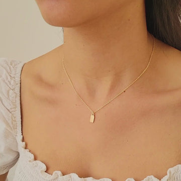 Suzanne Kalan Rose Gold and Diamond Dog Tag Necklace | Harrods UK