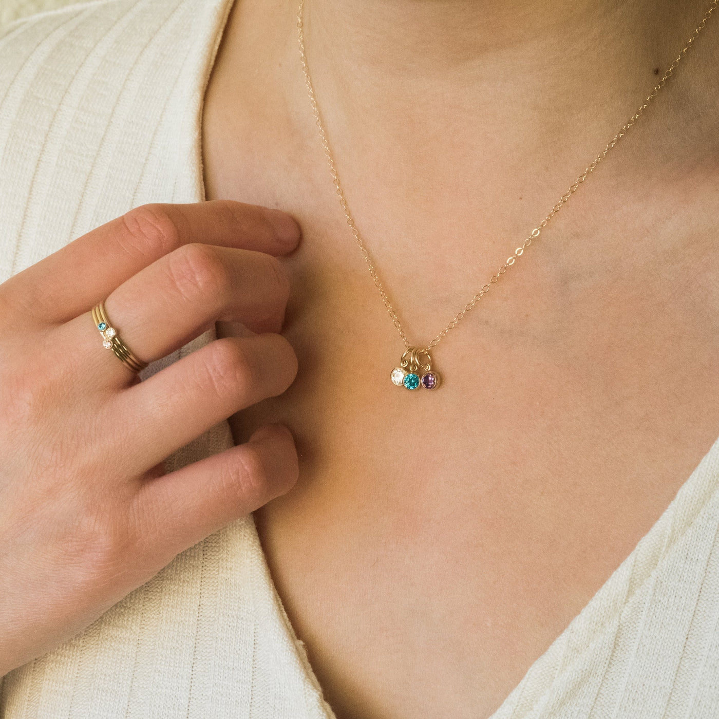 April Birthstone Ring (Diamond) | Simple & Dainty Jewelry