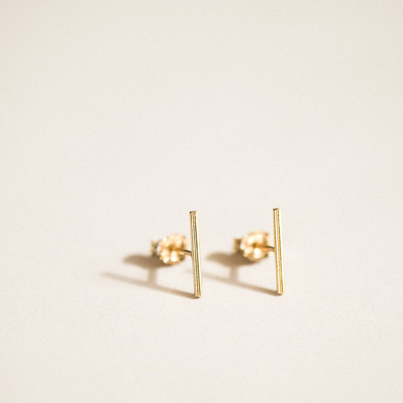 Bar Stud Earrings by Simple & Dainty Jewelry