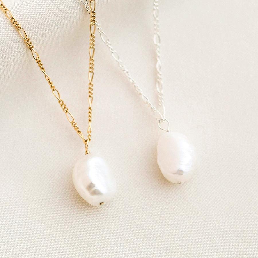 Baroque Pearl Necklace by Simple & Dainty Jewelry