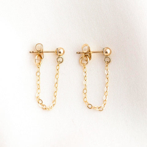 Chain Stud Earrings | Simple & Dainty
