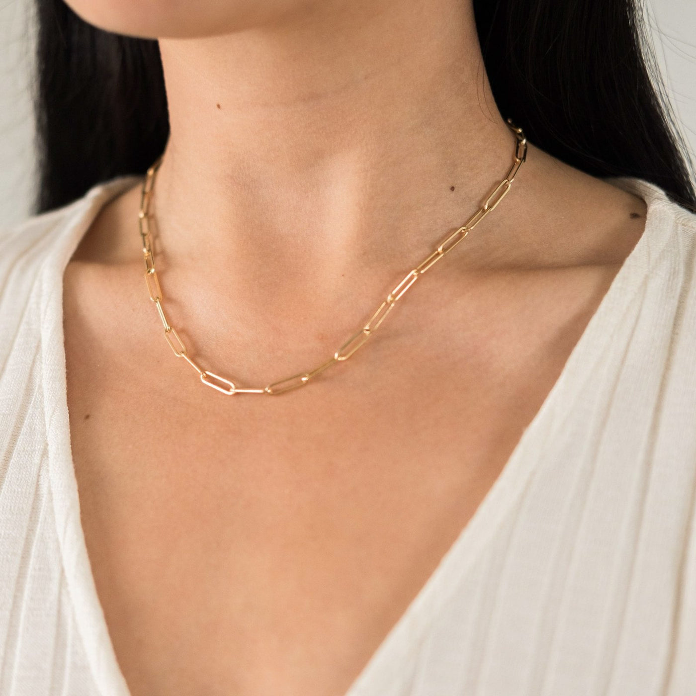 Chunky Paperclip Necklace by Simple & Dainty Jewelry