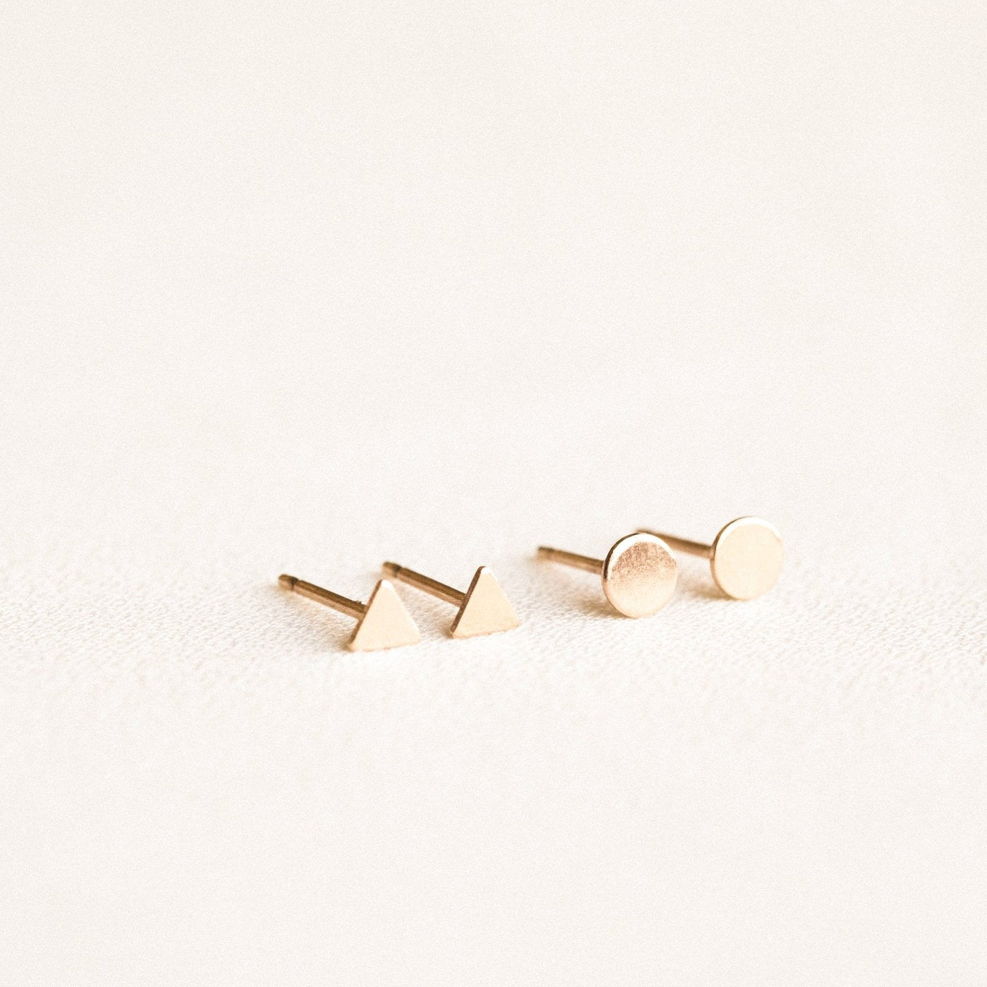 Circle Stud Earrings by Simple & Dainty Jewelry