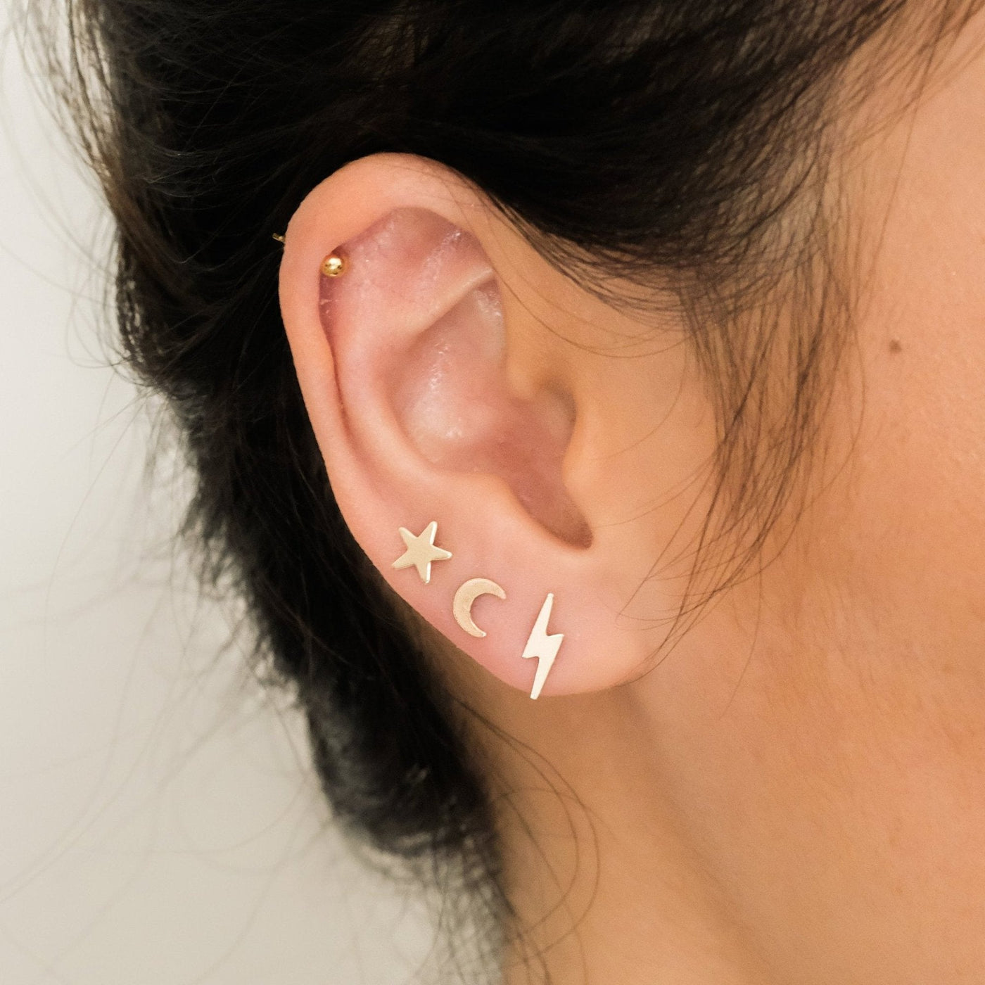 Crescent Moon Stud Earrings | Simple & Dainty