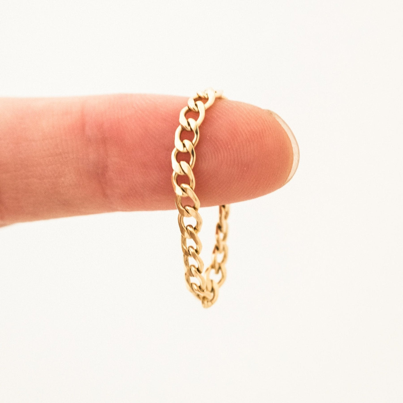 Curb Chain Ring by Simple & Dainty Jewelry