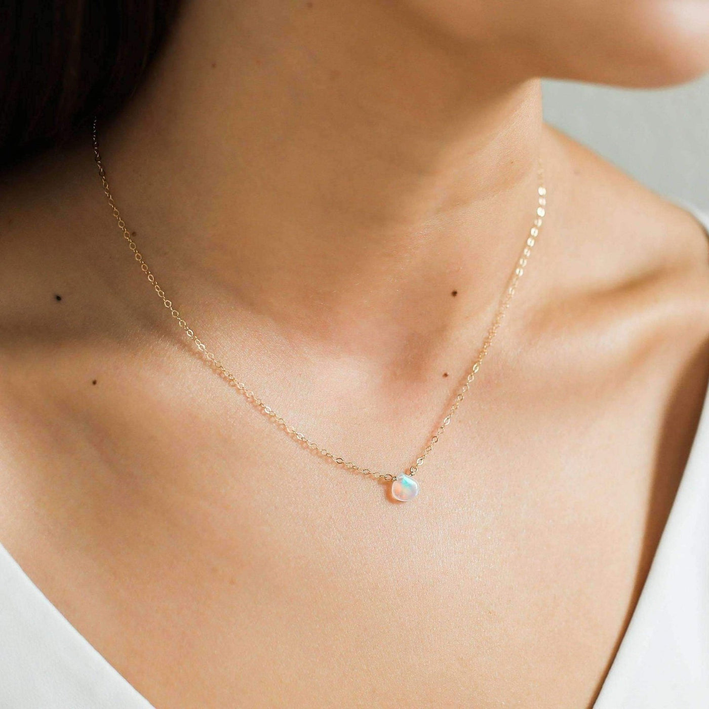 Dainty Opal Necklace | Simple & Dainty