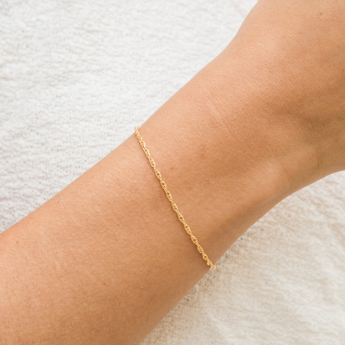 Rope Chain Thin Gold Bracelet Womens Dainty Rope Bracelet Simple