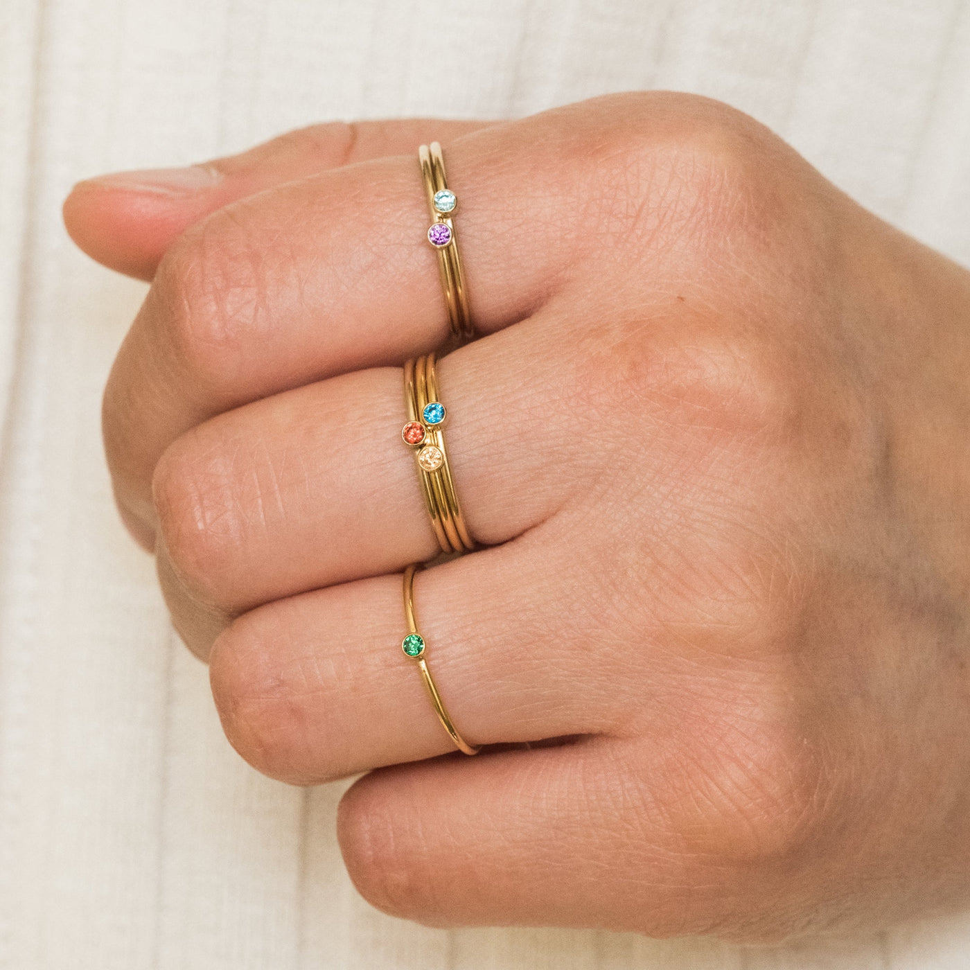 December Birthstone Ring (Blue Topaz) | Simple & Dainty Jewelry
