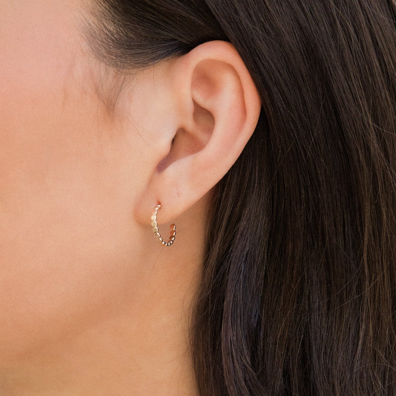 Dot Hoop Earrings by Simple & Dainty Jewelry