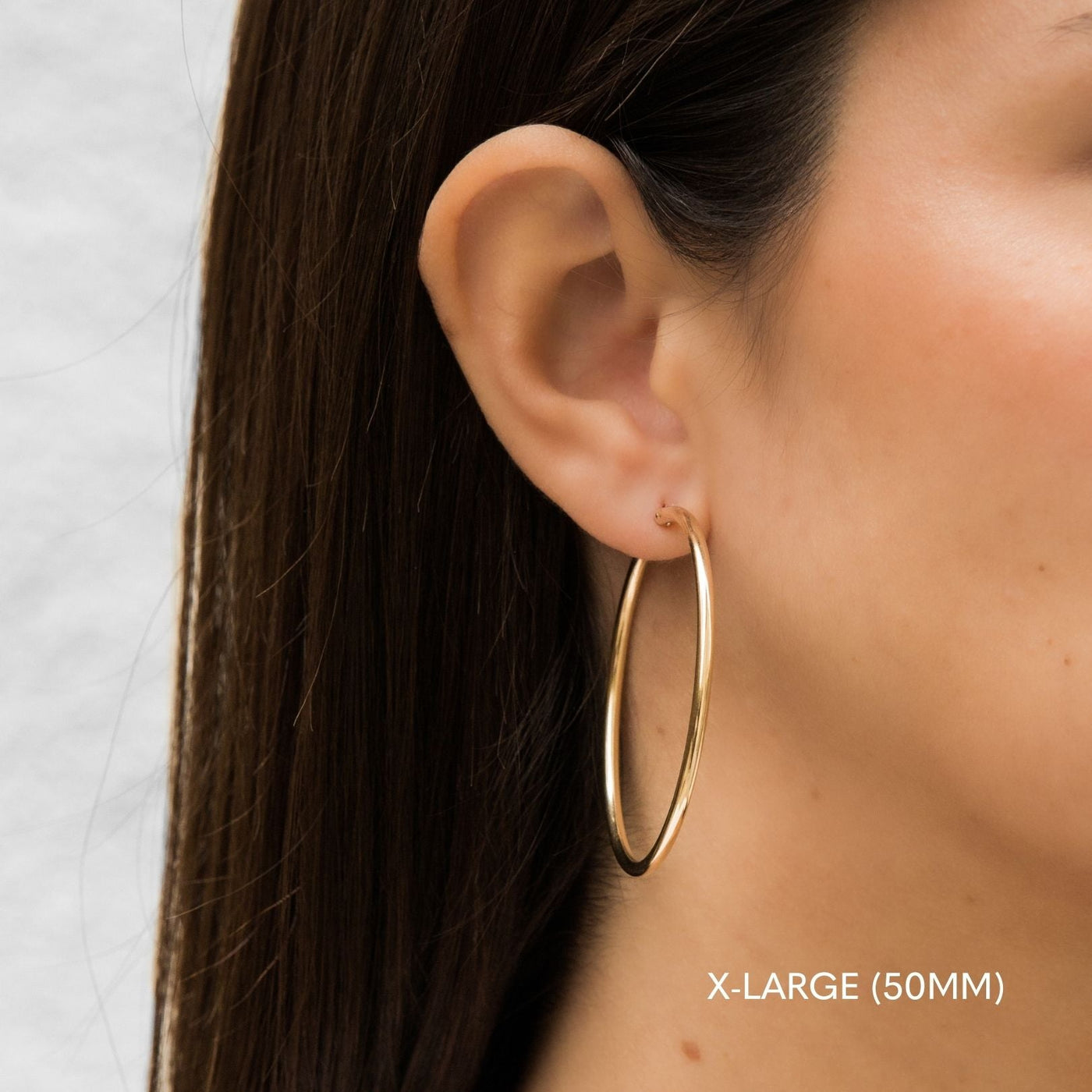 X-Large (50mm), Everyday Hoop Earrings by Simple & Dainty Jewelry