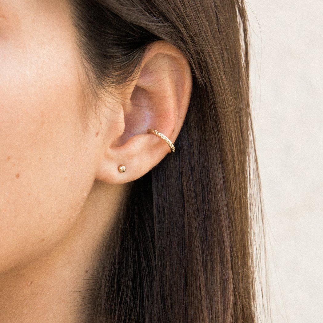 Dainty Ear Cuff No Piercing Double Band Ear Cuff Huggie -  Israel