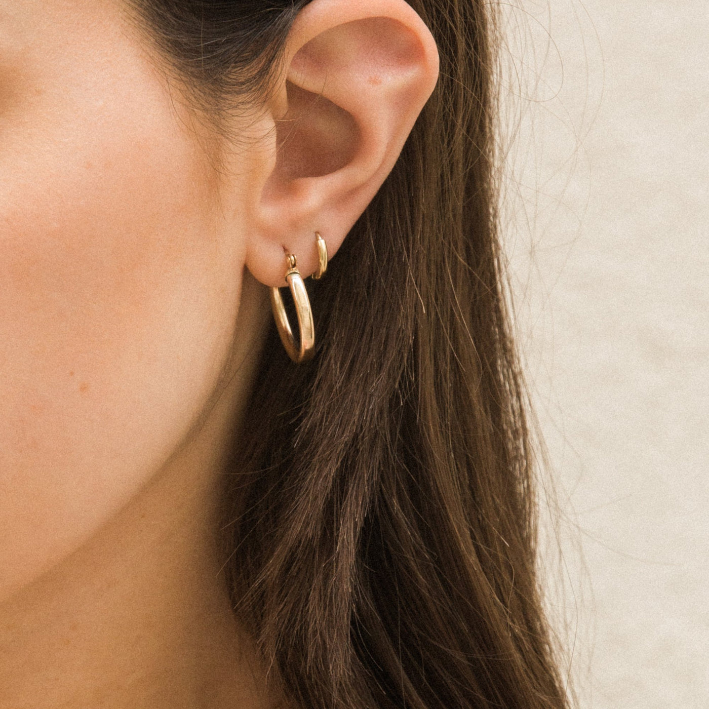 Gold Chunky Hoop Earrings by Simple & Dainty Jewelry