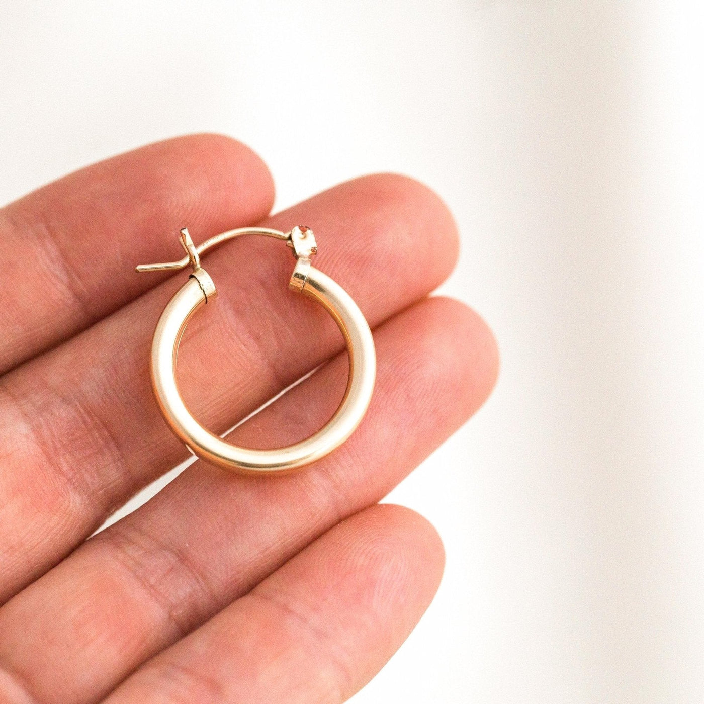 Gold Chunky Hoop Earrings by Simple & Dainty Jewelry