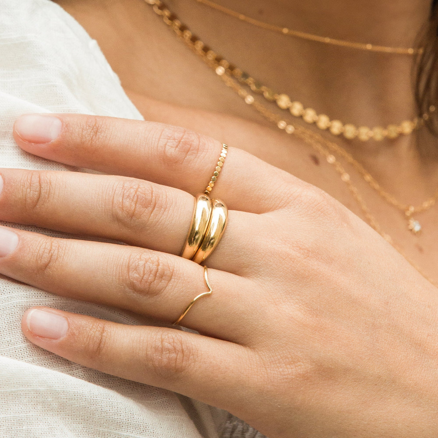 Gold Dome Ring | Simple & Dainty Jewelry