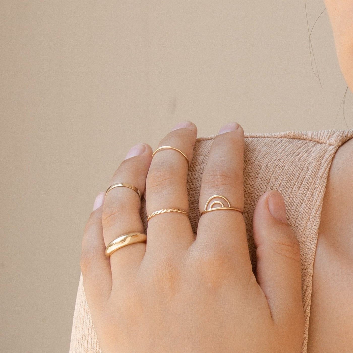 Gold Dome Ring by Simple & Dainty Jewelry