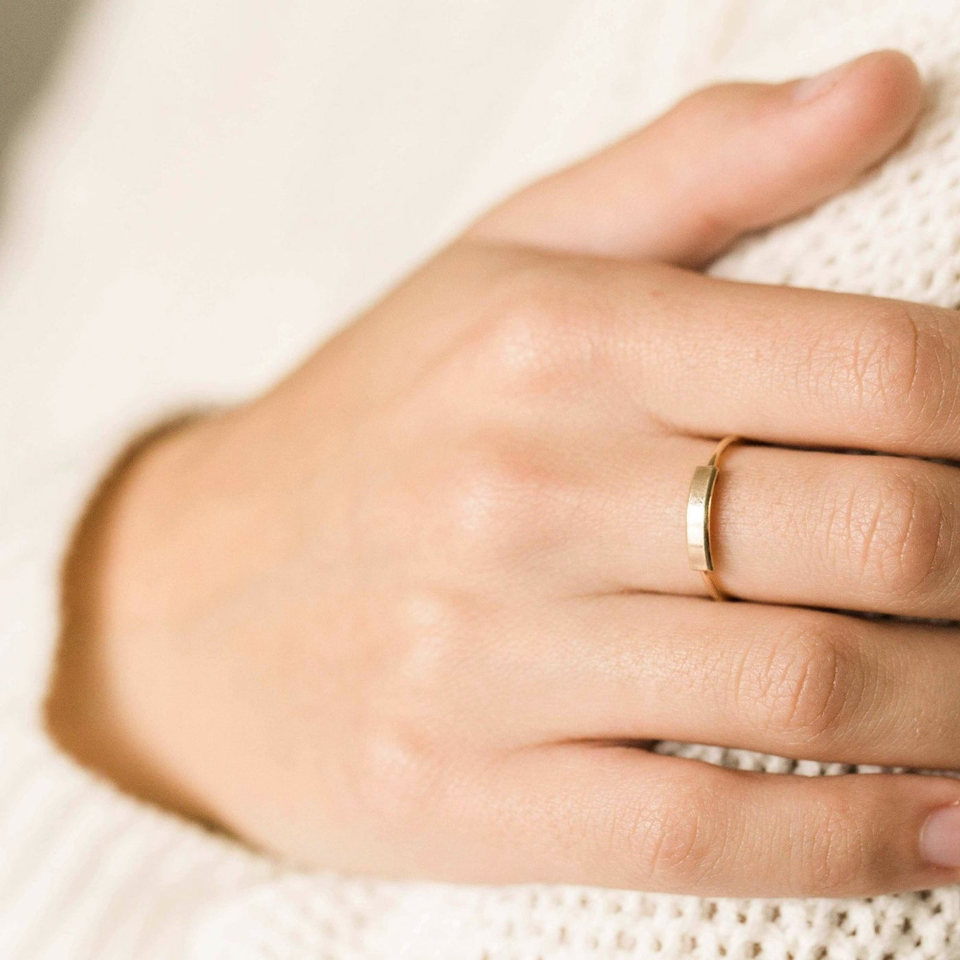 Minimal Bar Ring by Simple & Dainty Jewelry