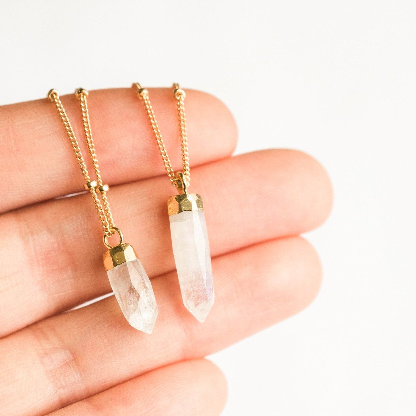Moonstone Spike Necklace by Simple & Dainty Jewelry