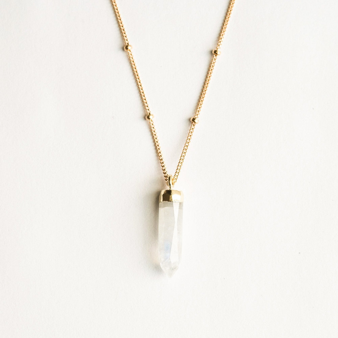 Moonstone Spike Necklace by Simple & Dainty Jewelry