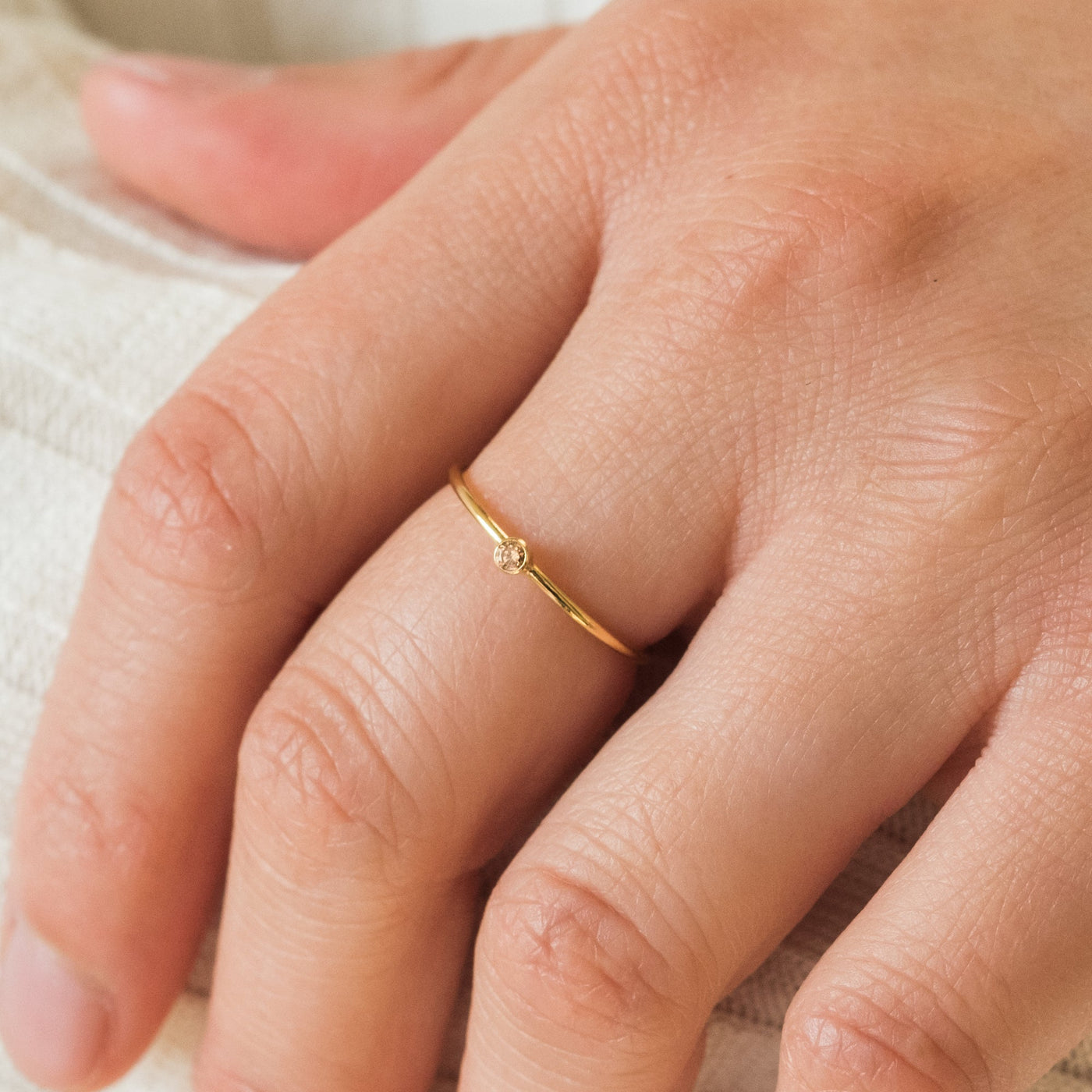 November Birthstone Ring (Citrine) | Simple & Dainty Jewelry