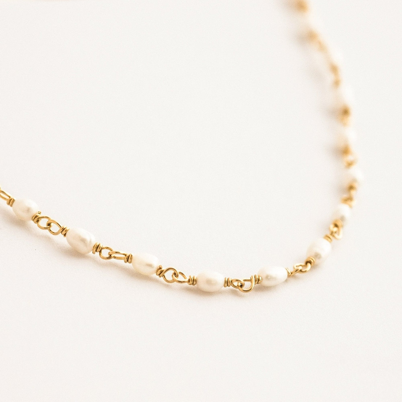 Pearl Chain Necklace by Simple & Dainty Jewelry