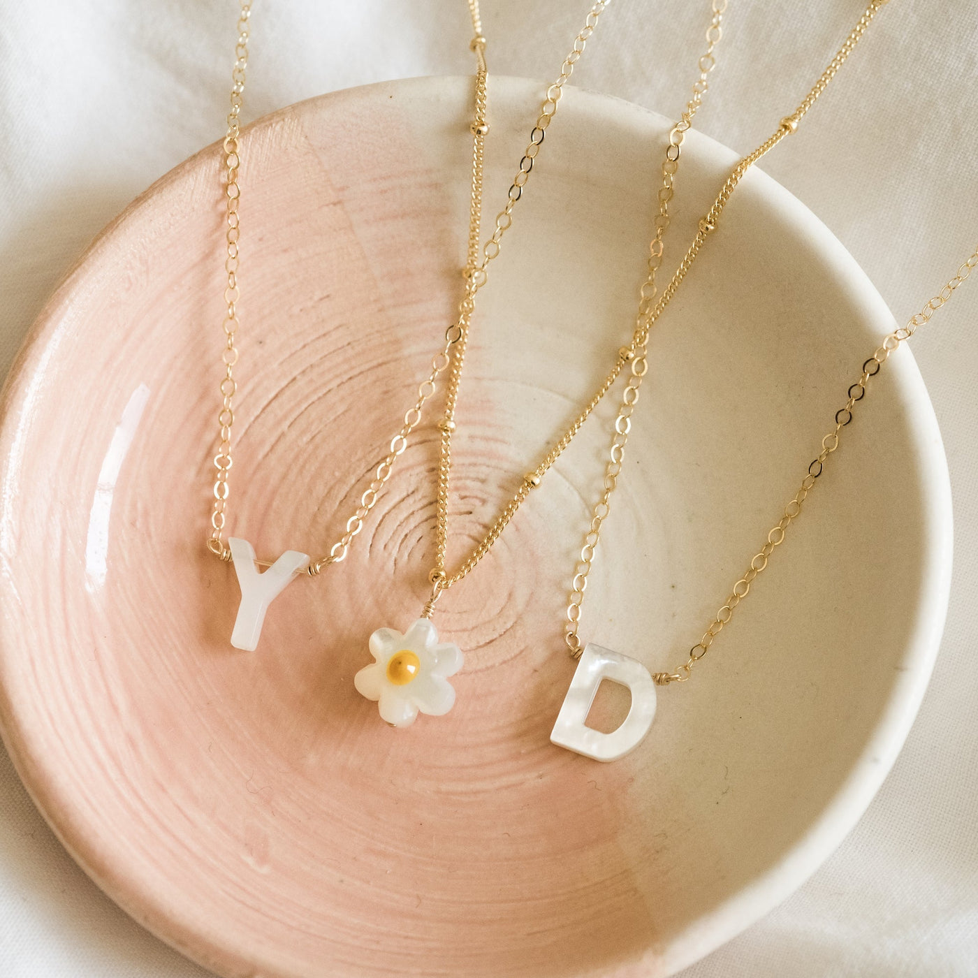 Pearl Initial Necklace | Simple & Dainty Jewelry