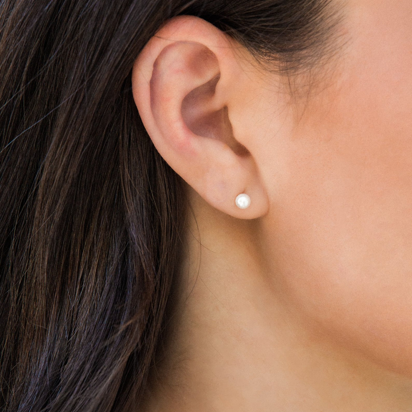 Pearl Stud Earrings by Simple & Dainty Jewelry