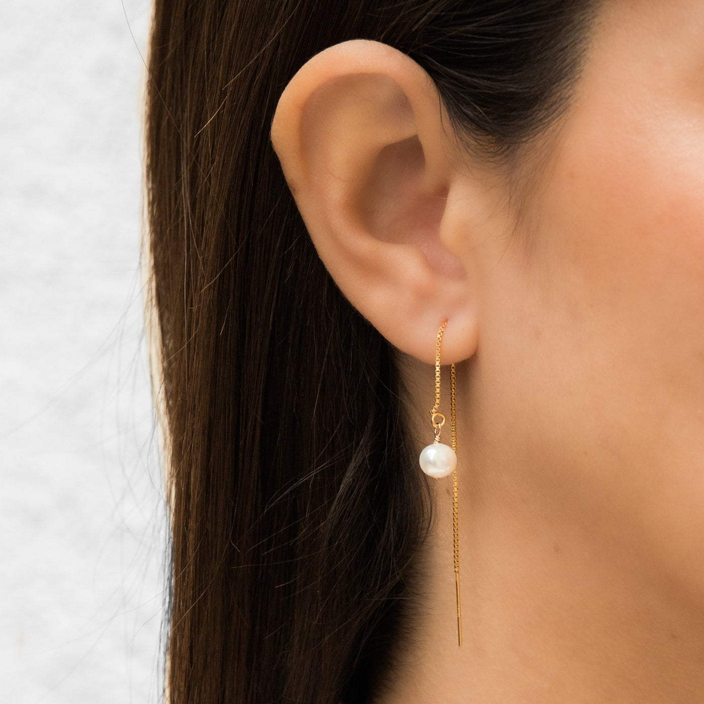 Pearl Threader Earrings | Simple & Dainty Jewelry