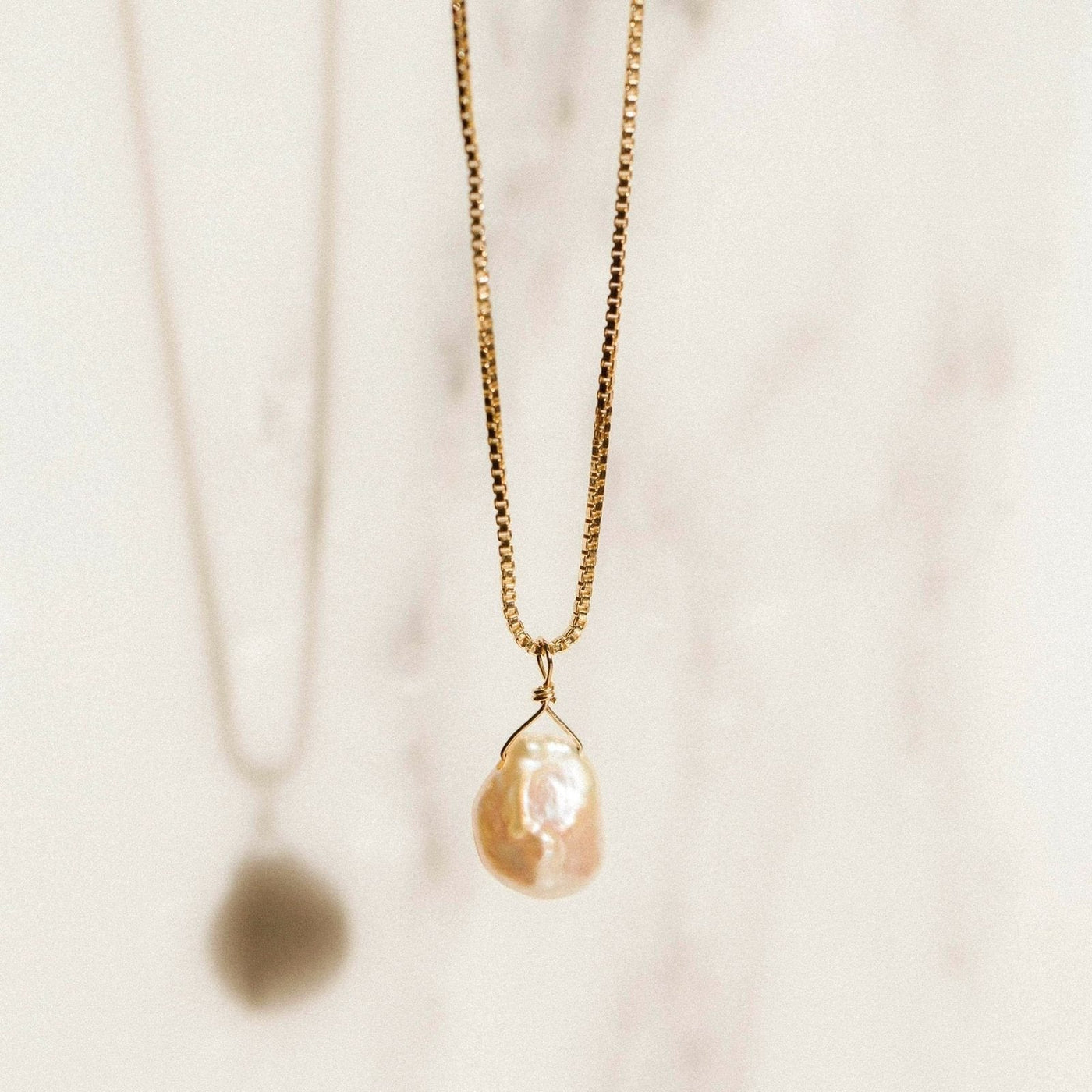Pink Keshi Pearl Necklace by Simple & Dainty Jewelry