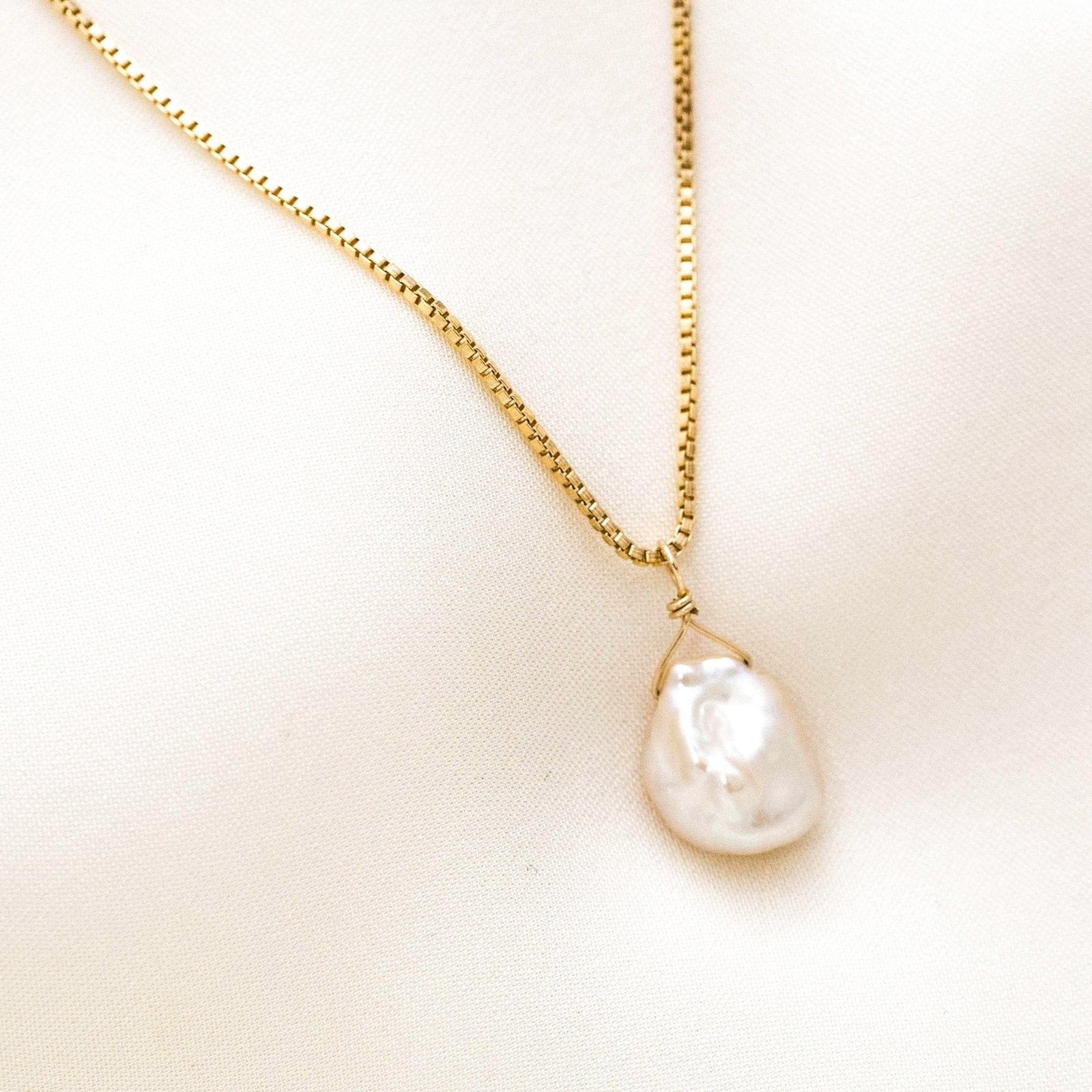 Pink Keshi Pearl Necklace | Simple & Dainty