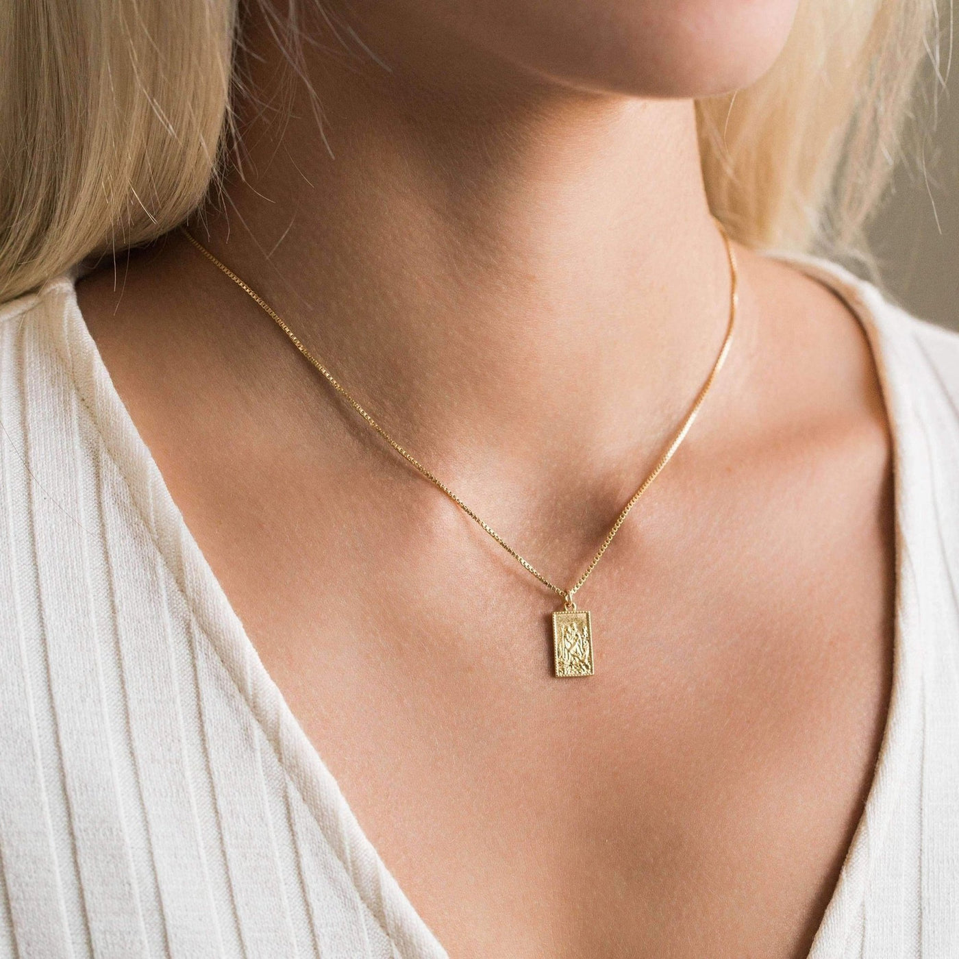Rectangle Traveler's Necklace | Simple & Dainty