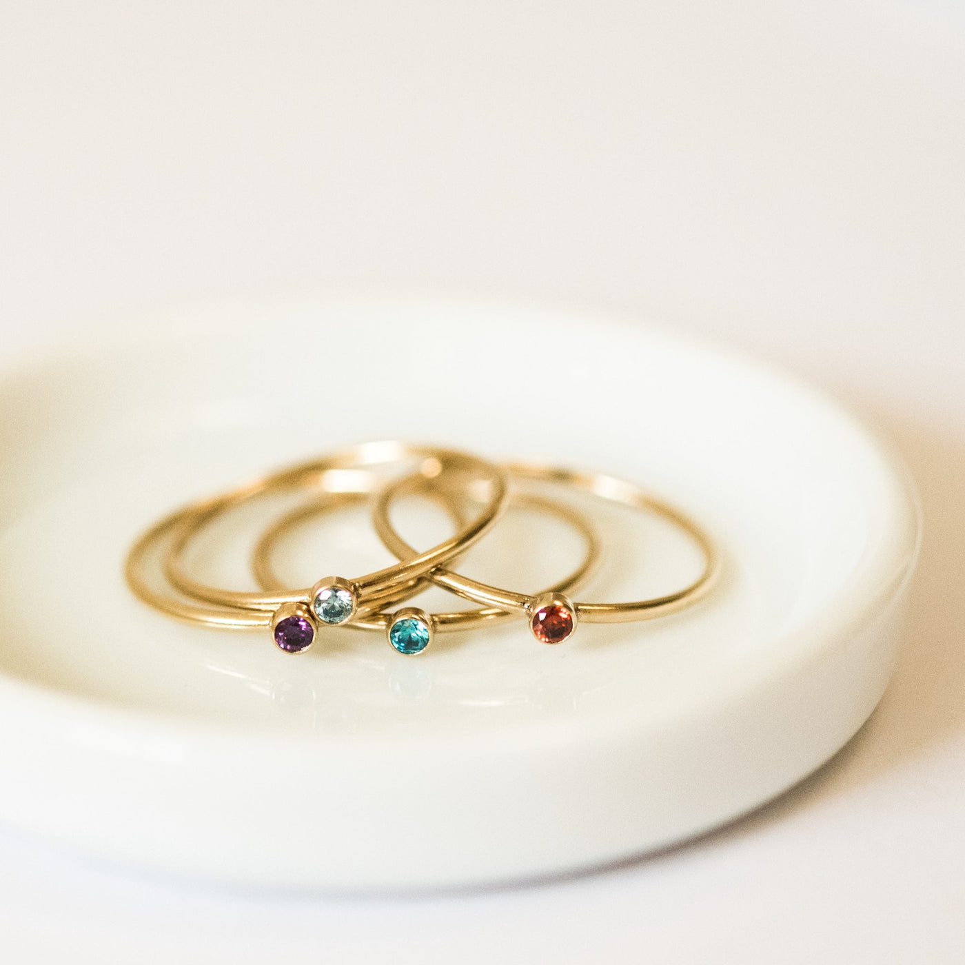 September Birthstone Ring (Sapphire) | Simple & Dainty Jewelry