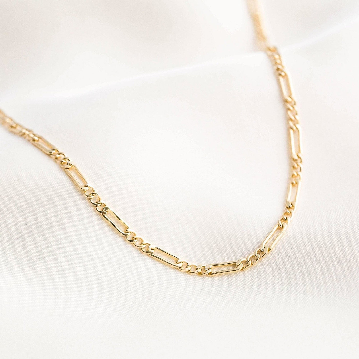 Thick Figaro Chain Necklace by Simple & Dainty Jewelry