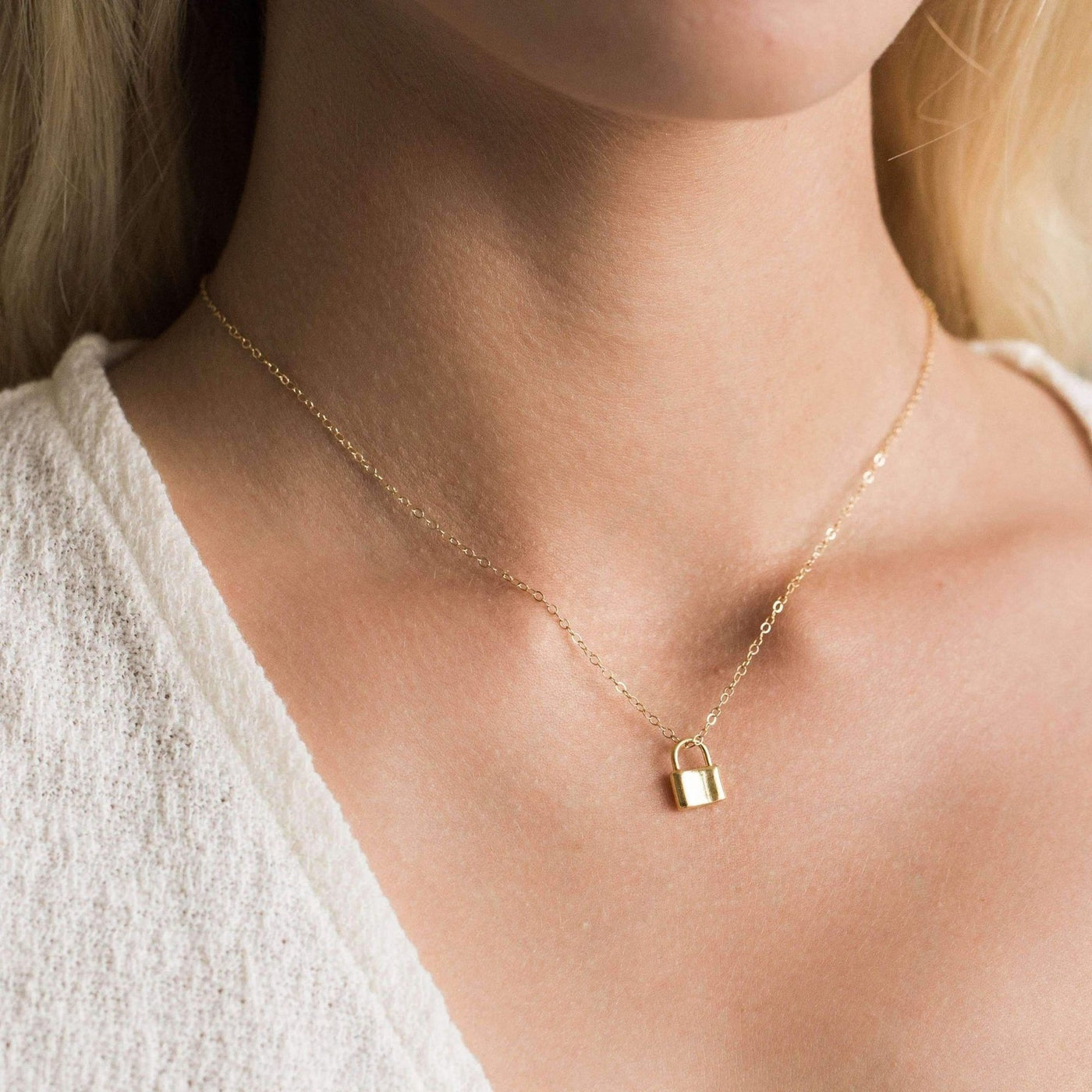 Tiny Lock Necklace | Simple & Dainty