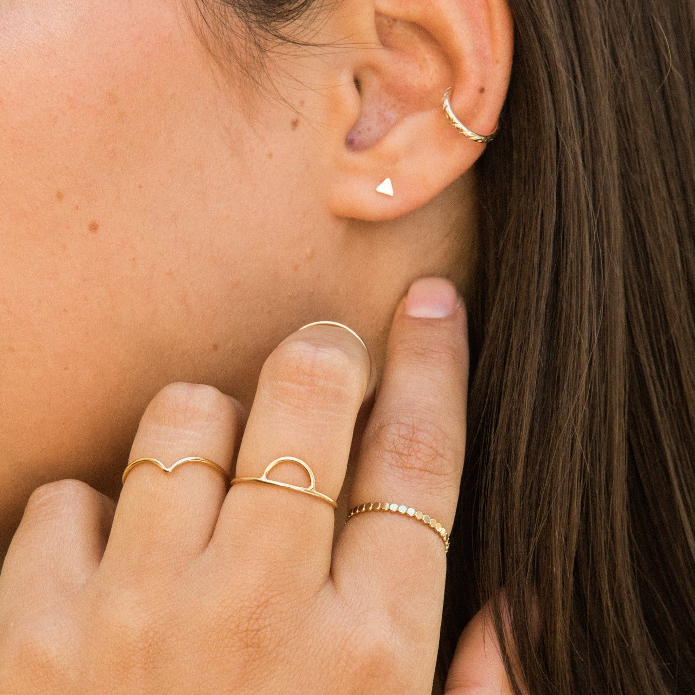 Triangle Stud Earrings | Simple & Dainty Jewelry