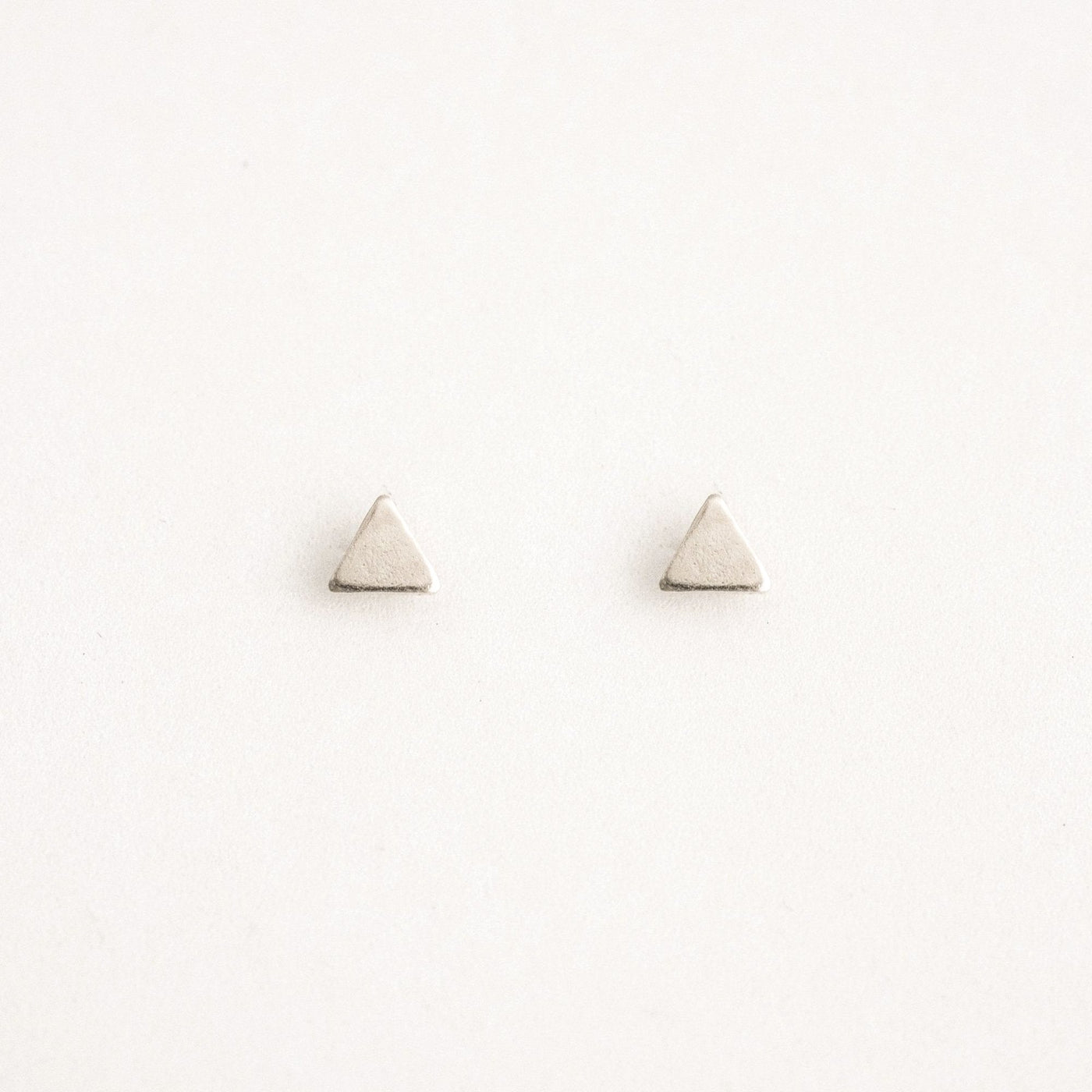 Triangle Stud Earrings by Simple & Dainty Jewelry